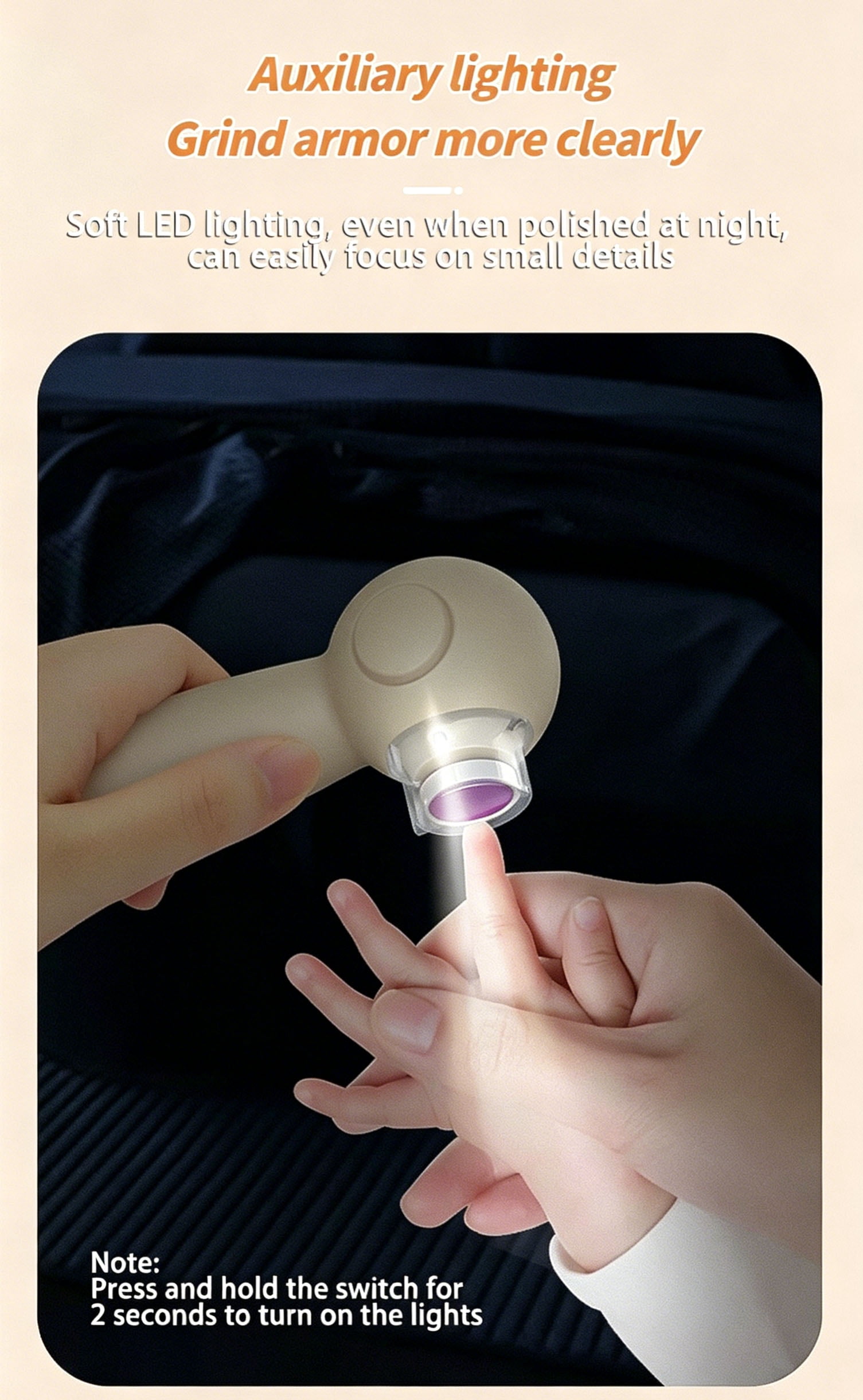 Baby Nail Trimmer Electric, 2-in-1 Nail Care Tool with 6 Heads, 2 Speed, LED Light, Low Noise, USB Rechargeable for Infant Newborn Home Use