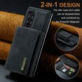 thumbnail image 4 of Back Wallet Case for Samsung Galaxy Z Fold 4, Detachable Card Slots Holder Kickstand Magnetic Closure Cover with Premium PU Leather Soft Silicone Shockproof Drop Resistant Protective Case,Black, 4 of 11