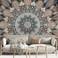 thumbnail image 4 of Tiptophomedecor Peel and Stick Zen Wallpaper Wall Mural - Geometric Mandala - Removable Wall Decals, 4 of 7