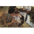 thumbnail image 2 of Cassatt, Mary 24x17 Black Ornate Wood Framed with Double Matting Museum Art Print Titled - Susan Comforting The Baby 1881, 2 of 4