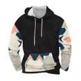 thumbnail image 1 of Sudadera con capucha para hombre, moderna, con cordón ajustable y bolsillo, estampada, deportiva y de ocio, sudadera con capucha, blusa de poliéster para hombre, 1 of 4