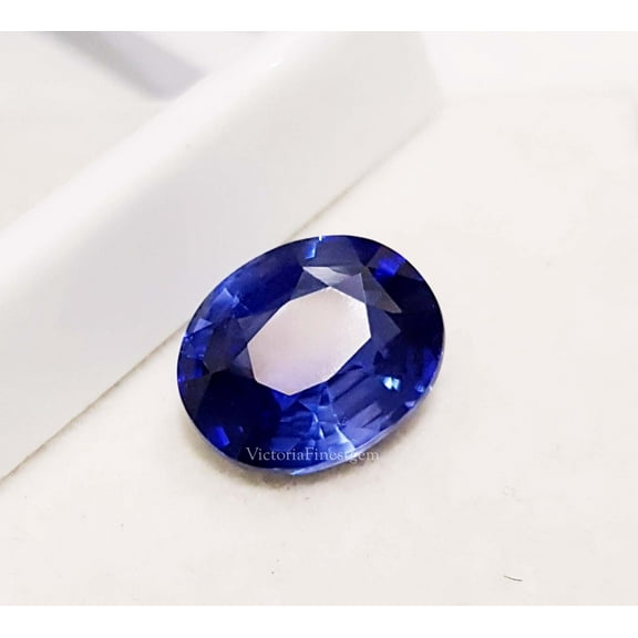 8.30 Ct Blue Sapphire Precious heated Oval Shape Ring Size Loose Gemstone from Ceylon Use Ring