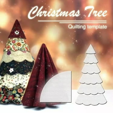 Handmade Christmas Tree Quilting Set, 8 inch Christmas Tree Sewing Pattern Template Quilting Template, DIY Cut On Fold Christmas Tree Template for Sewing