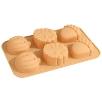 100Fens Silicone Pumpkin Soap Molds, 1 Pack, Muffin & Cake Pop Molds, Chocolate Bomb Molds, Thanksgiving Molds for Making Wax Candle