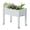 Ashen, variant on Joxxoaa White Rustproof Resin Raised Garden Bed with Wheels, Self-Watering Planter Box with Drainage Plug & Water Gauge for Vegetables Herbs Flowers