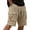 ZA-Khaki shorts for adult, variant on cllios Waffle Knit Cargo Shorts for Men Multi Side Flap Pockets Elastic Drawstring Waist Solid Color Casual Summer Streetwear Shorts