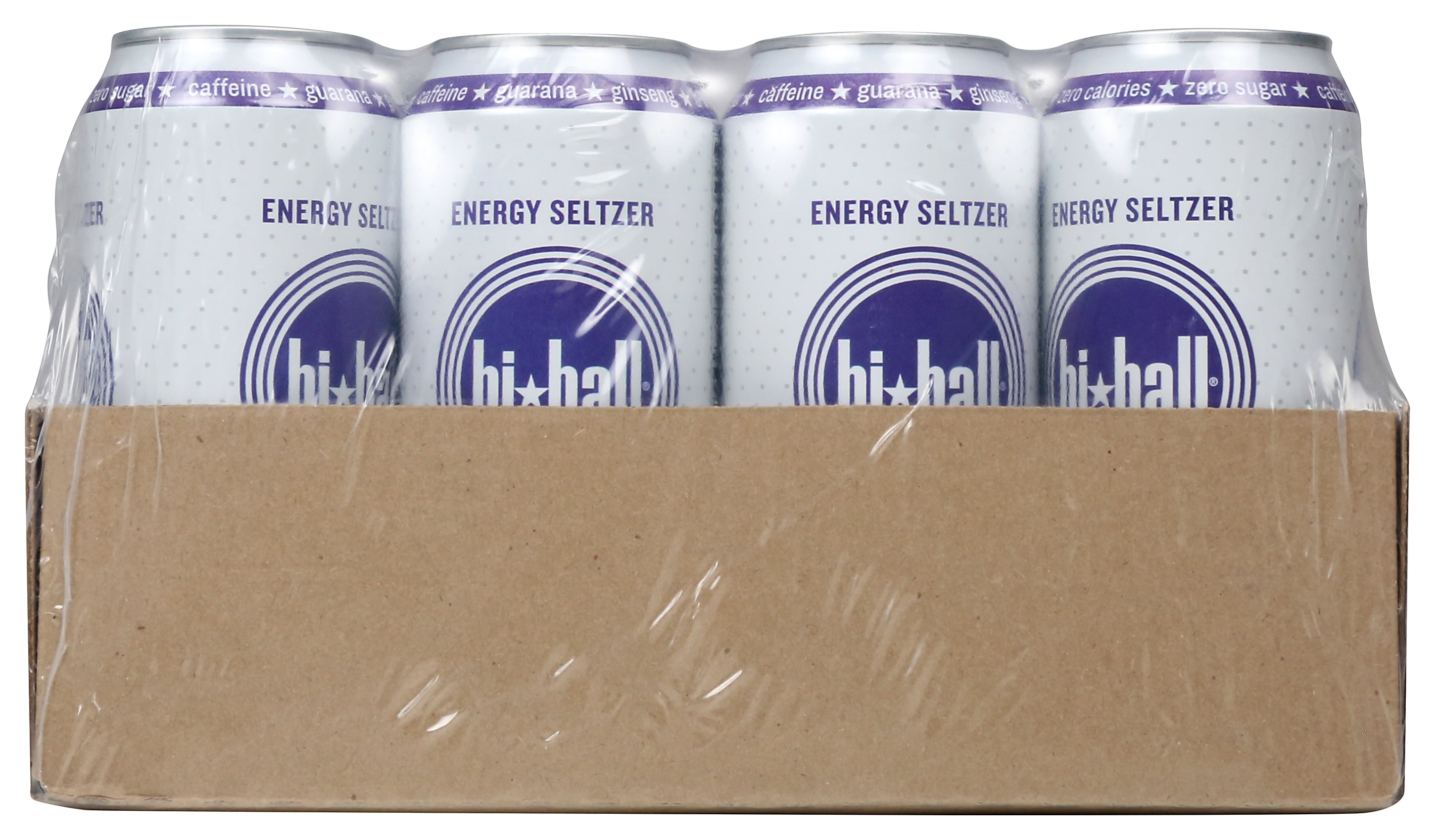Hiball Clean Energy Drink, Zero Sugar Caffeinated Seltzer Water, Blackberry, 16 Fl Oz, 12 Pack