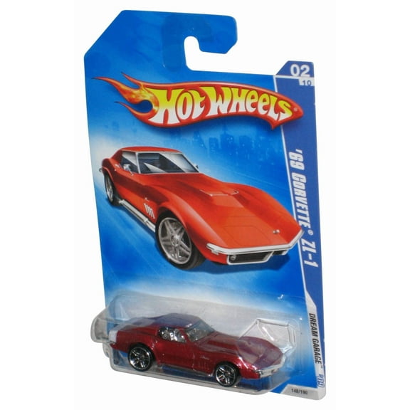 Hot Wheels Dream Garage '09 Red '69 Corvette ZL-1 Toy Car 148/190 - (Small Dent)