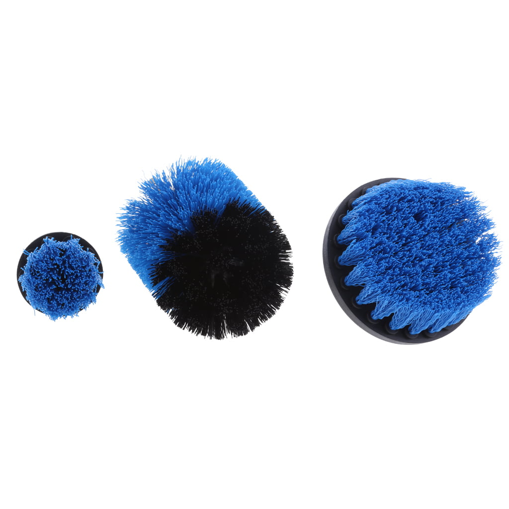 3Pcs/Set Tile Grout Power Scrubber Cleaning Drill Brush Head Tub Rotary Combo RO 