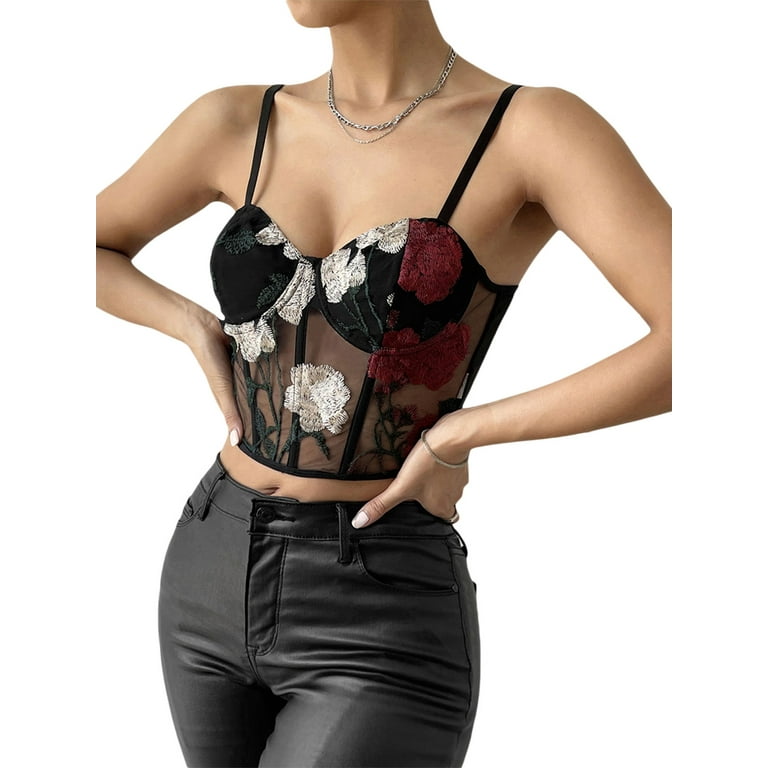 Women's Embroidered Sling Bodysuits Women's Embroidered Sling Bodysuits