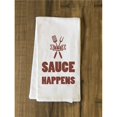 thumbnail image 1 of Bella Casa 75120TW Une Sauce Arrive Torchon - Rouge, 1 of 1