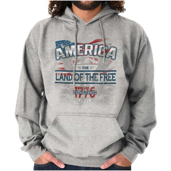 United States of America Motto Hoodie Sweatshirt Women Men Brisco Brands X