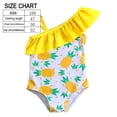 thumbnail image 2 of Laklulu Baby swimsuit girl little girls swimsuit  Girls One-Shoulder + High Waist Bottom Swimsuit (2 Piece), 2 of 6