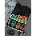 thumbnail image 3 of Vintage 1980 40 Years  T-Shirt Women -Image by Shutterstock, Female Medium, 3 of 4
