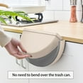 thumbnail image 5 of QTBIUQ Kitchen Hanging Folding Trash Can, Wastebasket Suitable For Bathroom Cabinet Door Toilet Garbage Can Beige, 5 of 6