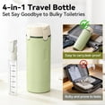 thumbnail image 2 of 4-in-1 Travel Dispenser Bottles, 2026 NEW Refillable Leak-Proof Toiletry Containers for Shampoo, Conditioner, Lotion & Skincare, 120ml Portable Travel Set(GREEN), 2 of 6