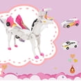 thumbnail image 4 of Unicorn Transforming Car，Transformation Toy with Collision Transforming Car for Unicorn Toys for Girls Ages 4-6 Party Gift for Birthday, Christmas Dazzle Pink, 4 of 6