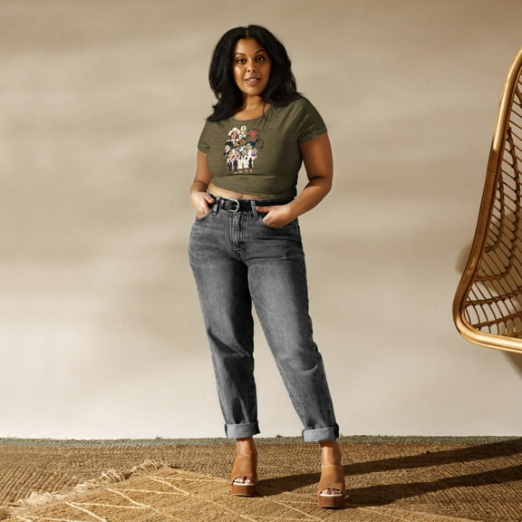 Juneteenth Women’s Crop Tee (Heather Olive, XS/SM)