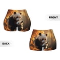 thumbnail image 5 of Fotbe Maple Forest Panda Seamless Shorts, Womens Workout Shorts High Waist Stretch Booty Short for Gym/Yoga/Running/Biking-Medium, 5 of 9