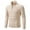 Beige, variant on ZCFZJW Men's Quarter Zip Up Sweaters Mock Neck Polo Sweater Slim Fit Pullover Sweater Trendy Solid Color Long Sleeve Lightweight Thin Jacket Beige XXL