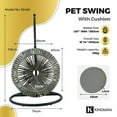 thumbnail image 6 of Kingman Handcrafted Porch Swing with Cushion for Pet - Grey, 6 of 10