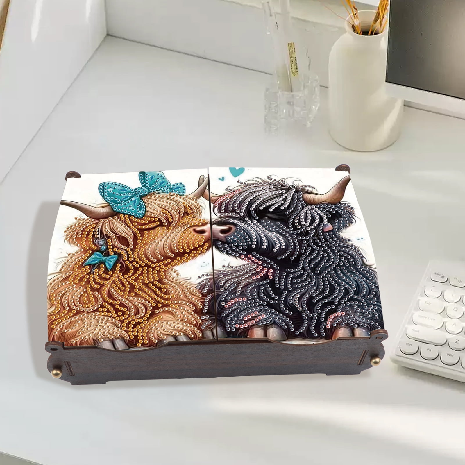 Diamond Painting Kit Storage Box Little Bull DIY Multi-Functional Craft Storage Box Ideal for Home Offices and Holiday Gifts