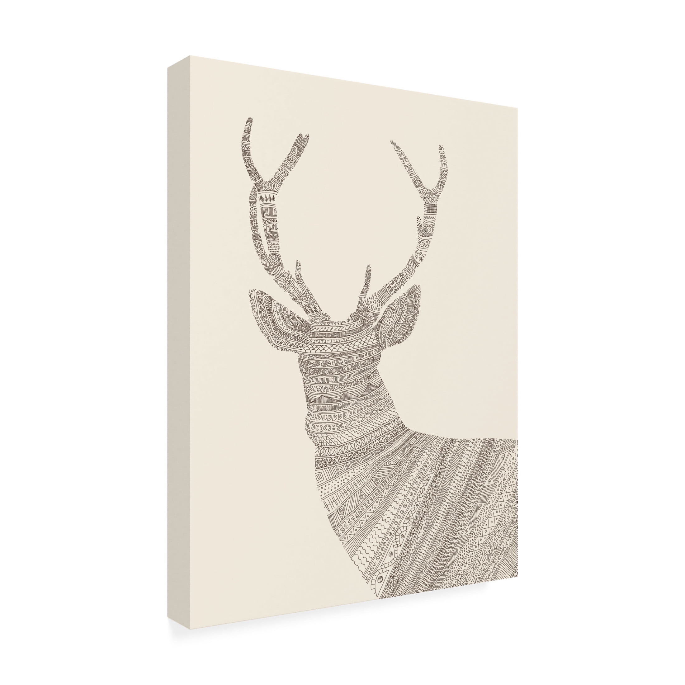 Trademark Fine Art Florent Bodart Stag Beige Canvas Wall Art
