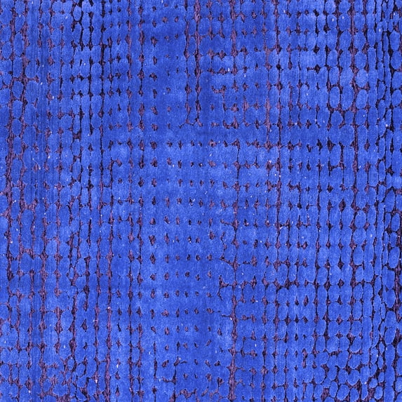 Ahgly Company Indoor Square Abstract Purple Modern Area Rugs, 8' Square