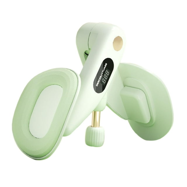 Colaxi Exerciseur de Cuisse Intérieure avec Compteur Antidérapant Confortable pour Muscles du Bassin pour Yoga Vert