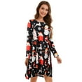 thumbnail image 6 of Casual Christmas Dresses for Women, Long Sleeve T Shirt Dress Crew Neck Flowy Loose Fits Swing Dress with Pockets, S, 6 of 8