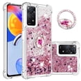 thumbnail image 1 of Funda para Xiaomi Redmi Note 11 Pro 5G/4G con Brillo Líquido Flotante, Purpurina, Parachoques y Anillo Giratorio Soporte, 1 of 5