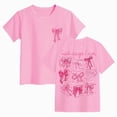 thumbnail image 3 of KPOPLK Toddler Girls Graphic T Shirts Cotton Cute Spring Summer Short Sleeve Tees Soft Breathable Tops 2-12T Size 5-6 Years,Pink, 3 of 6