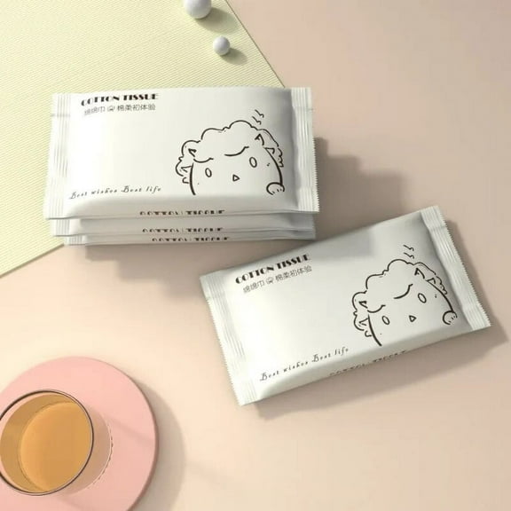 20pcs/bag Disposable Face Towel Facial Cleansing Wet Dry Makeup Wipe Soft Individual Pocket Paper Tissue Handkerchiefs Wholesale