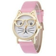 thumbnail image 2 of Cat Light Pink Wristwatch with 3-D Race Look Glasses White Face  Watch-214, 2 of 5