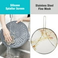 thumbnail image 5 of Silicone Splash Guard for 10-12 Inch Pans, Foldable Grease Splatter Screen with Non-Stick Coating, Dishwasher Safe Oil Protector and Kitchen Trivet Mat, Gray, 5 of 6