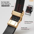 thumbnail image 5 of WHIPPY Women's Leather Belt for Jeans Dresses Pants Ladies Automatic Buckle Ratchet Belts Black, 5 of 6