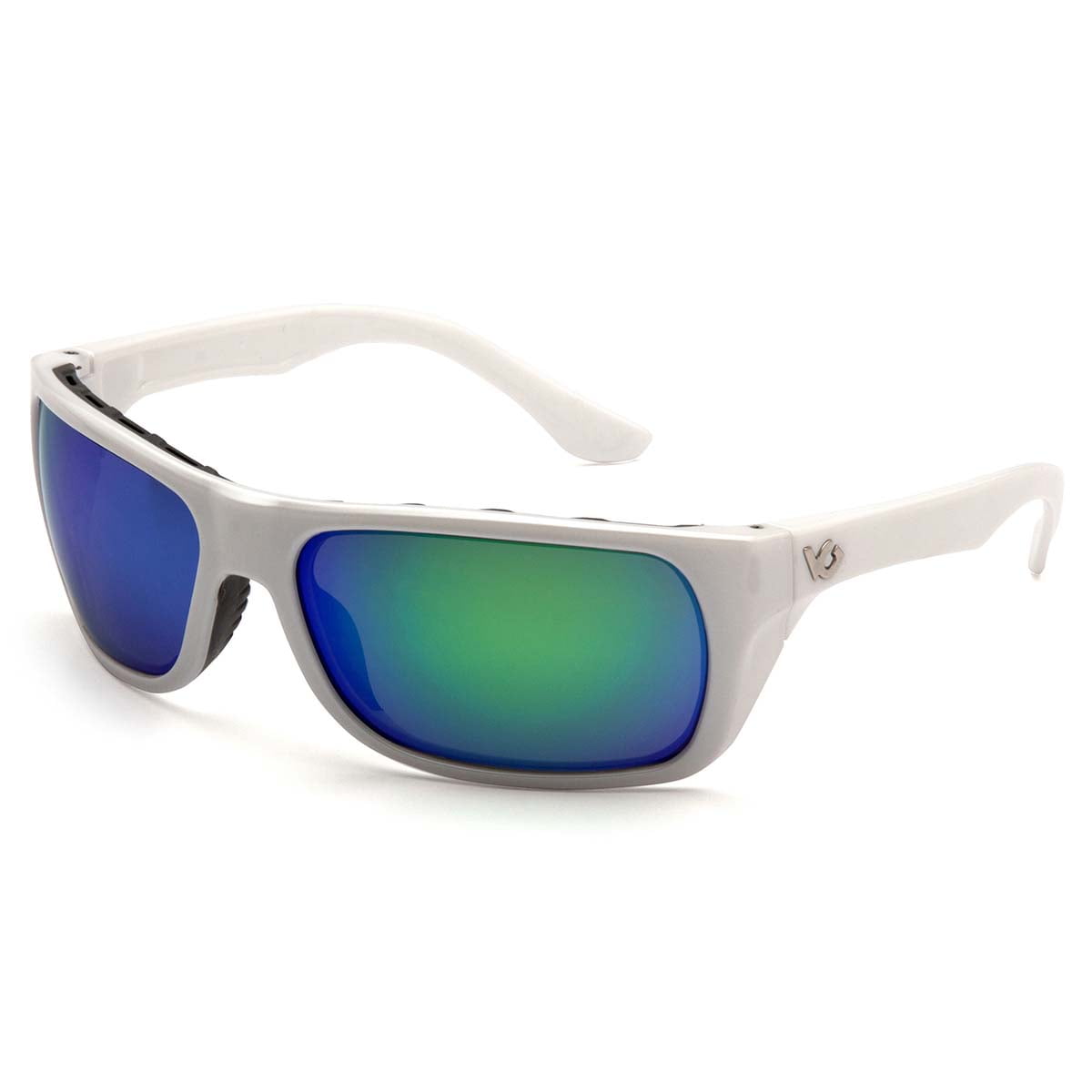 Pyramex White Frame/Polarized Green Mirror Lens