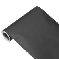 Uxcell 197"x5.9" Black Wallpaper, Peel and Stick Wallpaper, Black Contact Paper Solid Color Vinyl Self-Adhesive Wall Paper Decorative for Wall Covering