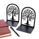 thumbnail image 5 of Sujetalibros de Metal negro con diseño de árbol creativo, soporte para libros de hierro resistente y duradero para el hogar, escuela y oficina, 2 uds., 5 of 5