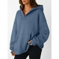 thumbnail image 6 of Womens Oversized V Neck Hoodies with Thumb Hole Pullover Sweatshirts Y2k Clothes Fall Fashion Outfits S, 6 of 8