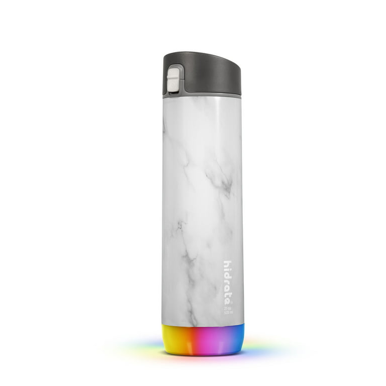 WateReminder Smart Water Bottle - Tracks Water Intake with App, Flask Water Bottle Stainless Steel, Photo Background, Temperature Display Touch