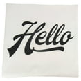 thumbnail image 3 of Hello | Pillow Cover | Hello Sign | Throw Pillow |  Pillow | Retro Decor Ideas | Home Decor | Minimalist | Modern White Pillows | Room Decor, 3 of 5