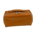 thumbnail image 3 of Mornei Small Makeup Bag Toiletry Organizer Bag Cosmetic Pouch Portable with Divider and brown, 3 of 9