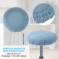 thumbnail image 3 of Uxcell Stool Covers Round, Elastic Bar Stool Covers Washable Stool Cushion Slipcover Stretchy Bar Chair Seat Cover Dark Blue 14"-18", 3 of 7