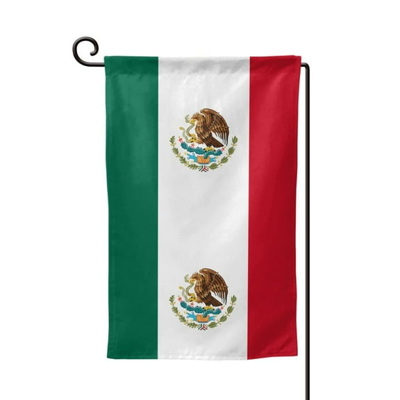 Mexican Flag Garden Flag Double Sided Flags with Vivid Color for Yard Lawn Garden Decor 12.5 x18 Inch Square