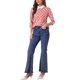 thumbnail image 2 of INSPIRAR CHIC Blusa de Manga 3/4 con Cuello Peter Pan en Contraste M Coral, 2 of 6