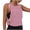 02-Red, variant on Women's Sleeveless Round Neck Crop Tops Solid Sports Tank Tops with Side Cutout for Yoga Workout Daily Wear