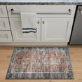 thumbnail image 2 of Bloom Rugs Washable Non-Slip 2' x 3' Rug - Orange / Blue Traditional Oriental Area Rug for Living Room, Bedroom, Dining Room, and Kitchen - Exact size: 2' x 3', 2 of 9