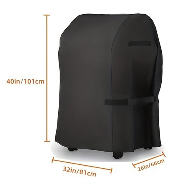 Windproof Grill Cover Oxford Fabric Grill Cover Drawstring Bottom Easy To Clean Enhanced Windproof Design Pu Silver Coating with Handle