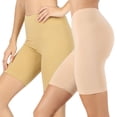 thumbnail image 1 of 2 Packs of Womens & Plus Soft Cotton Stretch Knee Length Leggings Fitness Sport Biker Shorts, 1 of 5